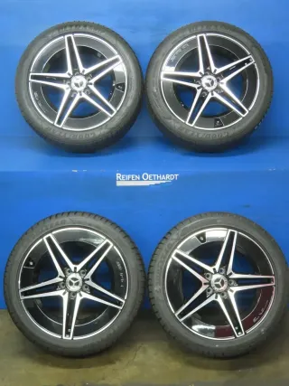 Original Mercedes C-Klasse Limousine 206 Mercedes C-Klasse T-Model 206 18 Zoll AMG-5-Doppelspeichen-Design Winterräder + RDKS Alufelgen A2064011700 A2064011800 Schwarz Winterreifen - Bild 20