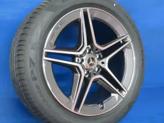 NEU Original Mercedes S-Klasse Typ W223 19 Zoll AMG 5-Doppelspeichen-Rad Sommerräder + RDKS Alufelgen A2234011300 Anthrazit glanzgedreht Sommerreifen - Bild 3