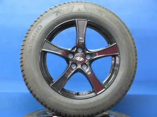 Original Hyundai Santa Fe IV Typ TM Winterräder Alufelgen 18 Zoll 5-Speichen-Design Winterräder + RDKS F2 75844 Schwarz Winterreifen 2x 6,6 mm / 2x 7,7 mm - Bild 1