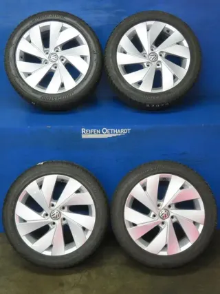 Original VW Golf 8 17 Zoll Belmond Winterräder Alufelgen 5H0601025B Silber Winterreifen 2x 5,5 mm 2x 6,2 mm - Bild 15