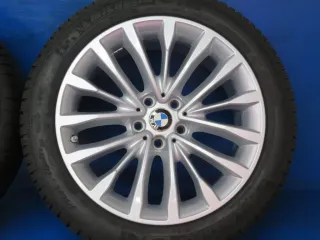 Original BMW 5er Typ G30 / G31 Winterräder Alufelgen 18 Zoll W-Speiche Styling 632 RDKS 6863418 Silber Winterreifen 4x 7 mm - Bild 9