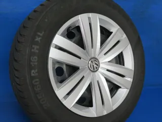 Original VW Sharan II Seat Alhambra II 16 Zoll Stahlrad Winterräder 7N0601027E Schwarz Winterreifen 2x 6 mm / 2x 7,8 mm - Bild 3