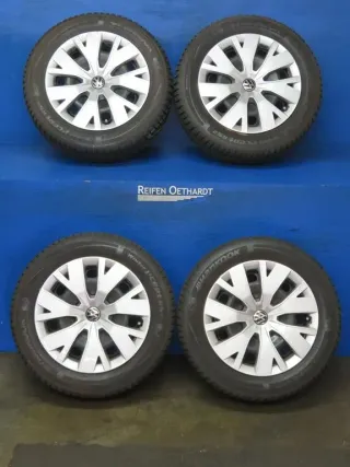 Original VW T-Cross VW Taigo Skoda Kamiq 16 Zoll Stahlfelge Winterräder 2Q0601027AE Schwarz Winterreifen 4x 5,8 - 6 mm - Bild 10