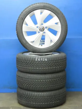 Original VW Golf 8 17 Zoll Belmond Winterräder 5H0601025B Silber 4x 7,2 mm Winterreifen Alufelgen - Bild 2