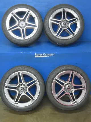NEU Original A-Klasse Typ 177 B-Klasse Typ 247 CLA Typ 118 18 Zoll AMG 5-Doppelspeichen-Rad Sommerräder + RDKS Alufelgen A1774011500 Tremolit metallic / glanzgedreht Sommerreifen - Bild 14