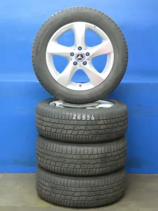 Original Mercedes V-Klasse Typ W447 bis 02/2024 Mercedes Vito Typ 447 Winterräder 17 Zoll 5-Speichen-Rad RDKS Alufelgen A4474012200 Silber Winterreifen 2x 5 mm / 2x 6,5 mm - Bild 2