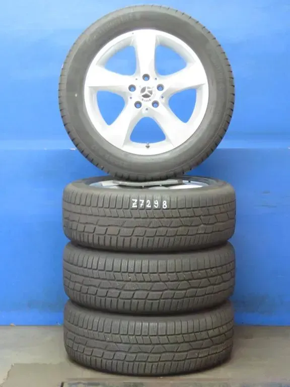 Original Mercedes V-Klasse Typ W447 bis 02/2024 Mercedes Vito Typ 447 Winterräder 17 Zoll 5-Speichen-Rad RDKS Silber Winterreifen gebraucht - Bild 1
