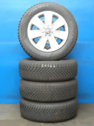 Original Seat Arona 16 Zoll Stahlfelge Winterräder 2Q0601027E/AF Schwarz Winterreifen 2x 7,8 mm / 2x 8,4 mm - Bild 1