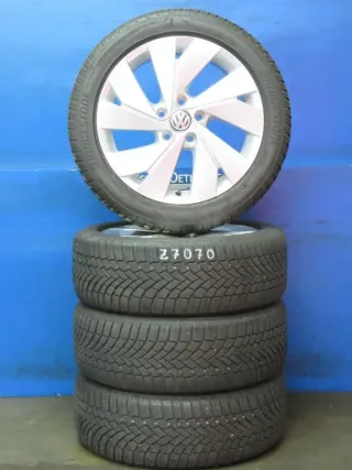 Original VW Golf 8 17 Zoll Belmond Winterräder Alufelgen 5H0601025B Silber Winterreifen 2x 5,5 mm 2x 6,2 mm - Bild 2