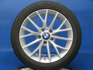 Original BMW 1er F20 F21 BMW 2er F22 F23 17 Zoll Styling 380 Winterräder + RDKS Alufelgen 6796205 Silber Winterreifen 4x 7,3 mm - Bild 1