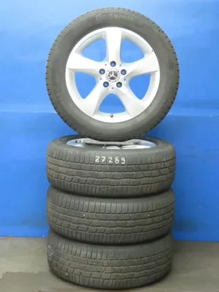 Original Mercedes V-Klasse Typ W447 bis 02/2024 Mercedes Vito Typ 447 Winterräder 17 Zoll 5-Speichen-Rad RDKS Silber Winterreifen gebraucht - Bild 1
