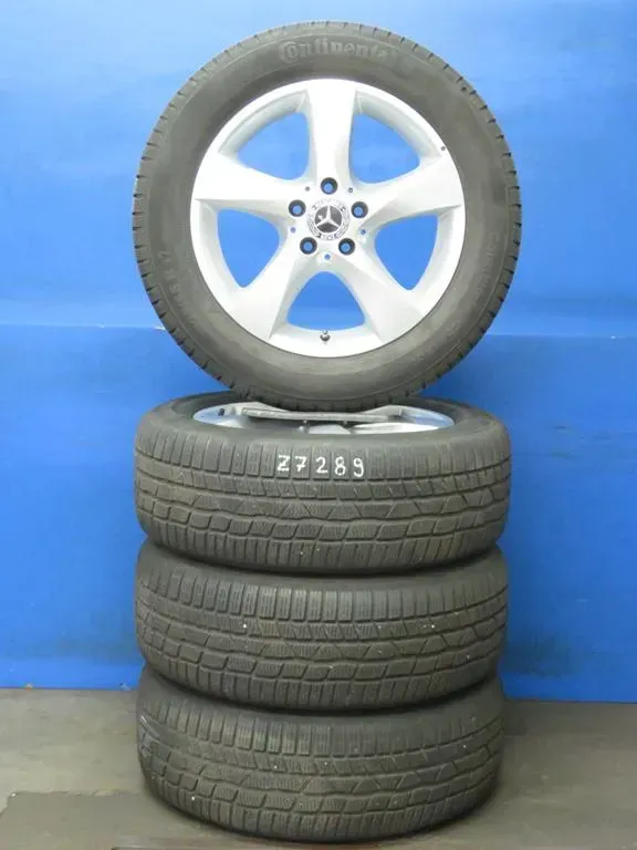 Original Mercedes V-Klasse Typ W447 bis 02/2024 Mercedes Vito Typ 447 Winterräder 17 Zoll 5-Speichen-Rad RDKS Silber Winterreifen gebraucht - Bild 1