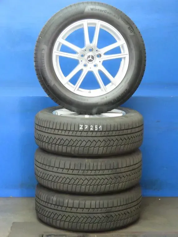 Original Mercedes Benz GLC Coupe Typ: C254 Mercedes Benz GLC SUV Typ: X254 18 Zoll 5-Doppelspeichen-Rad Winterräder + RDKS Alufelgen A2544014600 Winterreifen 4x 7,8 mm - Bild 1