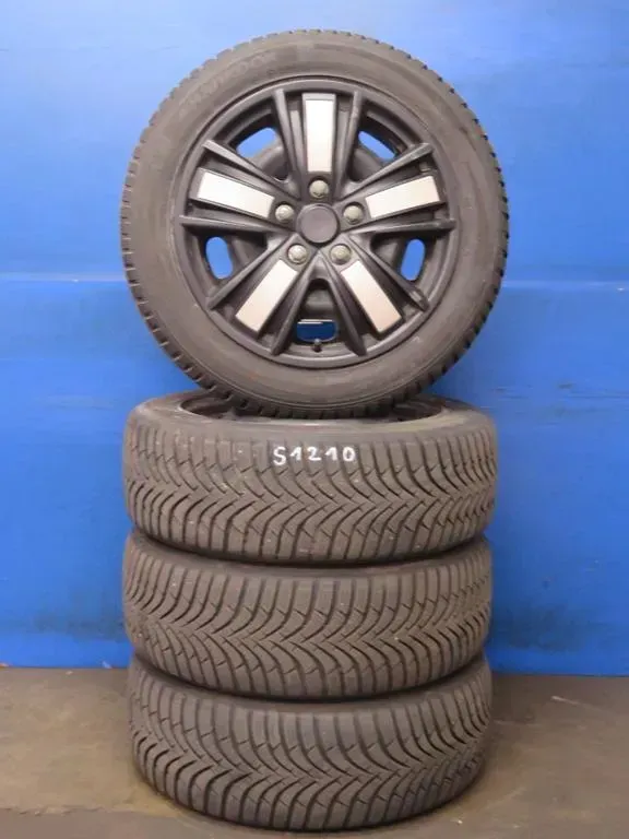 Original Opel Corsa Typ U 16 Zoll Stahlrad Winterräder 214R-0722-12 Schwarz Winterreifen 2x 5 mm / 2x 7 mm - Bild 1