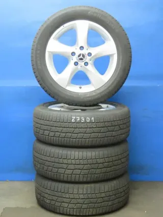 Original Mercedes V-Klasse Typ W447 bis 02/2024 Mercedes Vito Typ 447 Winterräder 17 Zoll 5-Speichen-Rad RDKS Silber Winterreifen gebraucht - Bild 1