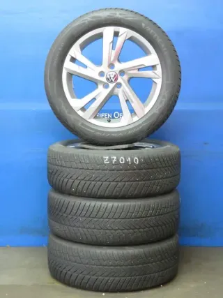 Original VW T-Cross VW Taigo 17 Zoll Valencia Winterräder Alufelgen 2G7601025E Anthrazit Winterreifen 4x 6 - 6,3 mm - Bild 2