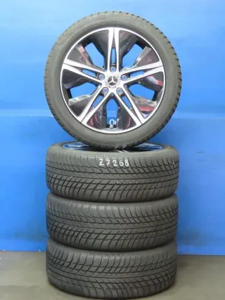Original Mercedes A-Klasse Mercedes B-Klasse Mercedes CLA 18 Zoll 5-Speichen-Rad Winterräder + RDKS A1774010500 Schwarz Winterreifen - Bild 1