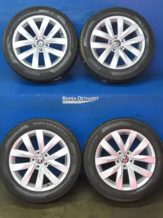 Original VW Arteon VW Passat Alltrack 17 Zoll Winterräder Alufelgen 3G8601025 Silber Winterreifen 2x 6,6 mm / 2x 7,4 mm - Bild 16
