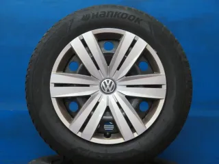Original VW Touran II 16 Zoll Stahlrad Winterräder 5QA601027.... Schwarz Winterreifen 2x 5,5 mm / 2x 6 mm - Bild 2