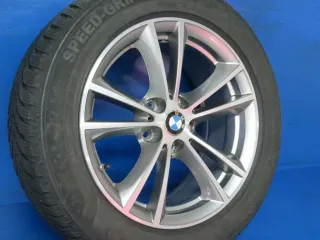 Original BMW 5er Typ G30 / G31 17 Zoll V-Speiche Winterräder + RDKS Alufelgen 6863417 Silber Winterreifen 2x 8 mm / 2x 8,4 mm - Bild 3