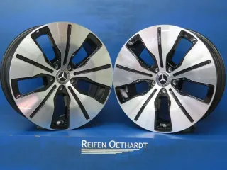 Original Mercedes-Benz EQC Typ N293 Alufelgen 19 Zoll Felgen 5-Speichen-Design A2934010100 + Nabendeckel - Bild 2
