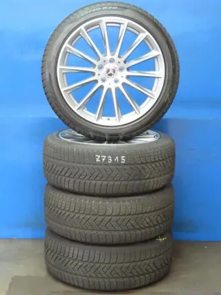 Original Mercedes S-Klasse Typ 223 Alufelgen 20 Zoll AMG-Vielspeichen-Rad Winterräder + RDKS A2234011500 Silber Winterreifen 4x 7,3 mm - Bild 1