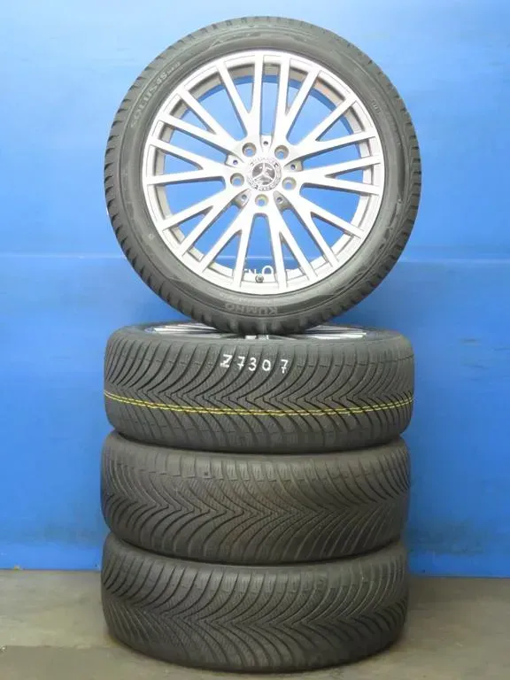 Original Mercedes A-Klasse Mercedes B-Klasse Mercedes CLA 18 Zoll Y-Speichen-Rad Ganzjahresräder + RDKS A1774010600 Termolit-metallic Ganzjahresreifen 2x Neu / 2x 99% - Bild 1
