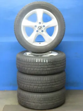 Original Mercedes V-Klasse Typ W447 bis 02/2024 Mercedes Vito Typ 447 Winterräder 17 Zoll 5-Speichen-Rad RDKS Silber Winterreifen gebraucht - Bild 1