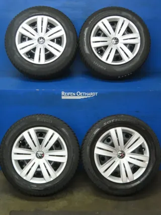 Original VW Touran II 16 Zoll Stahlrad Winterräder 5QA601027.... Schwarz Winterreifen Pirelli 2x 6,8 mm / 2x 7,2 mm - Bild 12
