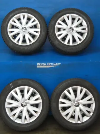 Original VW Golf VIII Seat Leon Typ KL 16 Zoll Stahlrad Winterräder 5Q0601027BQ Schwarz Winterreifen 2x 7 mm / 2x 8 mm - Bild 12