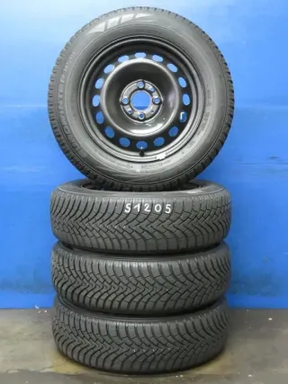 Fiat 500 Typ 312 14 Zoll Stahlrad Winterräder 5077 Schwarz Winterreifen 2x 5,6 mm / 2x 6,8 mm - Bild 1
