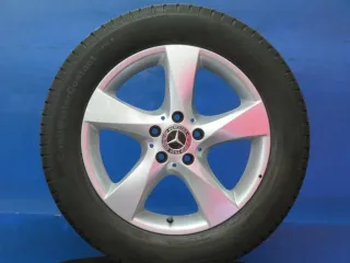 Original Mercedes V-Klasse Typ W447 bis 02/2024 Mercedes Vito Typ 447 Winterräder 17 Zoll 5-Speichen-Rad RDKS Silber Winterreifen 2x 6,3 mm / 2x 7,2 mm gebraucht - Bild 1