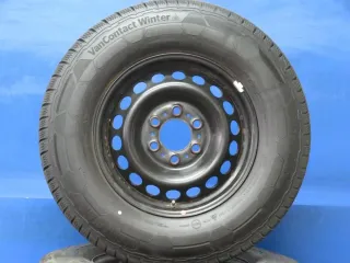 Original Mercedes Sprinter Baureihe 907 16 Zoll Stahlrad Winterräder + RDKS A0014019102 Silber / Schwarz Winterreifen 2x 6 mm / 2x 7 mm - Bild 2
