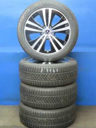 Original EQE Limousine Typ V295 19 Zoll 5-Speichen-Rad Winterräder + RDKS Alufelgen A2954011200 Schwarz Winterreifen 4x 100% - Bild 2
