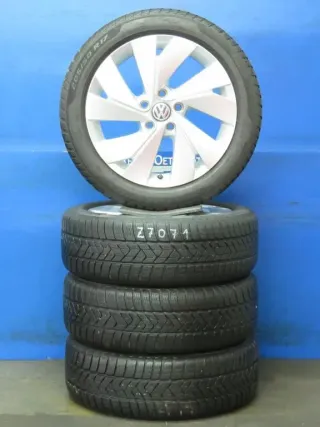 Original VW Golf 8 17 Zoll Belmond Winterräder Alufelgen 5H0601025B Silber Winterreifen 2x 5 mm / 2x 6,2 mm - Bild 2