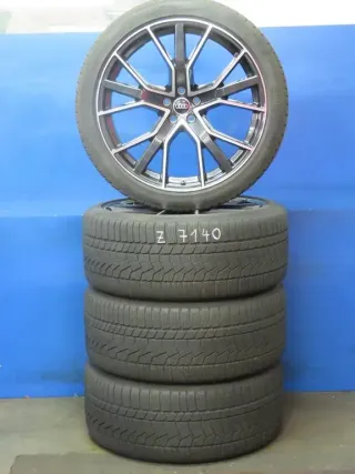 Original Audi Q7 + SQ7 Typ 4M.. 22 Zoll Performance Winterräder + RDKS Alufelgen 4M0601025DS Schwarz Winterreifen 4x +6 mm - Bild 2
