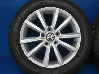 Original VW Golf 7 16 Zoll Merano Winterräder Alufelgen 5G0071496B Silber Winterreifen 2x 5,5 mm / 2x 6,5 mm - Bild 13