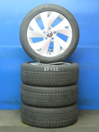 Original VW Golf 8 17 Zoll Belmond Winterräder Alufelgen 5H0601025B Silber Winterreifen 2x 5 mm 2x 5,6 mm - Bild 2