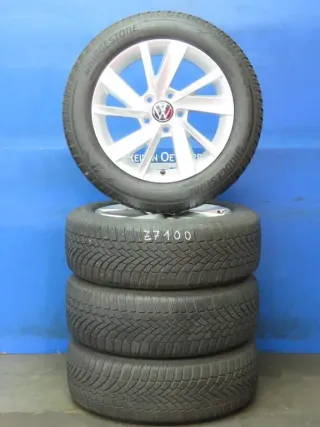 Original VW Golf 8 16 Zoll Gavia Winterräder Alufelgen 5H0071496 Silber Winterreifen 2x 6,5 mm / 2x 7 mm - Bild 2