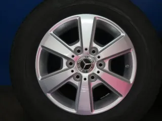 Original Mercedes Sprinter Baureihe 910 16 Zoll 6-Speichen-Rad Sommerräder + RDKS Alufelgen A9104010700 Silber Sommerreifen 4x 8,5 mm - Bild 12