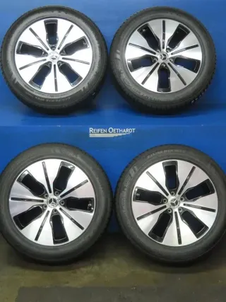 Original Mercedes Benz EQC Typ: N293 19 Zoll 5-Speichen-Rad Winterräder + RDKS Alufelgen A2934010100 Schwarz glanzgedreht Winterreifen 2x 5,6 / 2x 8 mm - Bild 18