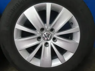 Original VW Sharan Typ 7N 16 Zoll Memphis Sommerräder Alufelgen 7N0601025K Silber Sommerreifen 2x 5 mm / 2x 6,8 mm - Bild 11