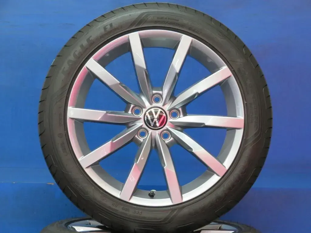 Original VW Passat Limousine VW Passat Variant 18 Zoll Monterey Sommerräder Alufelgen 3G0601025Q Anthrazit Sommerreifen 2x 6,7 mm / 2x 7,3 mm - Bild 1