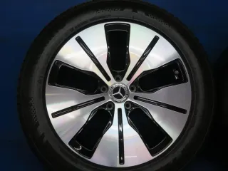 Original Mercedes Benz EQC Typ: N293 19 Zoll 5-Speichen-Rad Winterräder + RDKS Alufelgen A2934010100 Schwarz glanzgedreht Winterreifen 2x 5,6 / 2x 8 mm - Bild 10