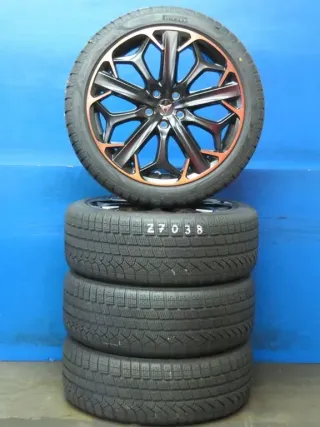 Original Cupra Formentor 19 Zoll 5-Y-Speichen-Rad Winterräder Alufelgen 5FF601025K Schwarz Winterreifen 4x 7,3 mm 99% - Bild 2