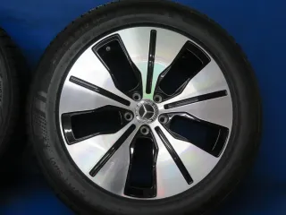 Original Mercedes Benz EQC Typ: N293 19 Zoll 5-Speichen-Rad Winterräder + RDKS Alufelgen A2934010100 Schwarz glanzgedreht Winterreifen 2x 5,6 / 2x 8 mm - Bild 9