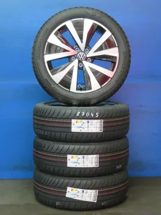 NEU Original VW T-Roc 18 Zoll 5-V-Speichen-Design Sommerräder Alufelgen 2GJ601025B Schwarz Sommerreifen - Bild 2