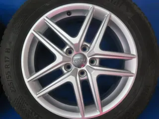 Original Audi A4 Allroad 17 Zoll 5-Doppelspeichen-Rad Winterräder Alufelgen 8W9601025D Silber Winterreifen 4x 6 mm - Bild 10