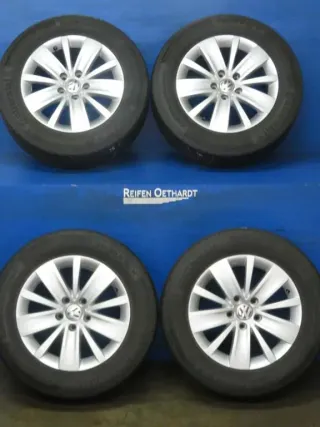 Original VW Sharan Typ 7N 16 Zoll Memphis Sommerräder Alufelgen 7N0601025K Silber Sommerreifen 2x 5 mm / 2x 6,8 mm - Bild 13