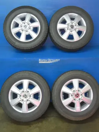 Original Mercedes Sprinter Baureihe 910 16 Zoll 6-Speichen-Rad Sommerräder + RDKS Alufelgen A9104010700 Silber Sommerreifen 4x 8,5 mm - Bild 14